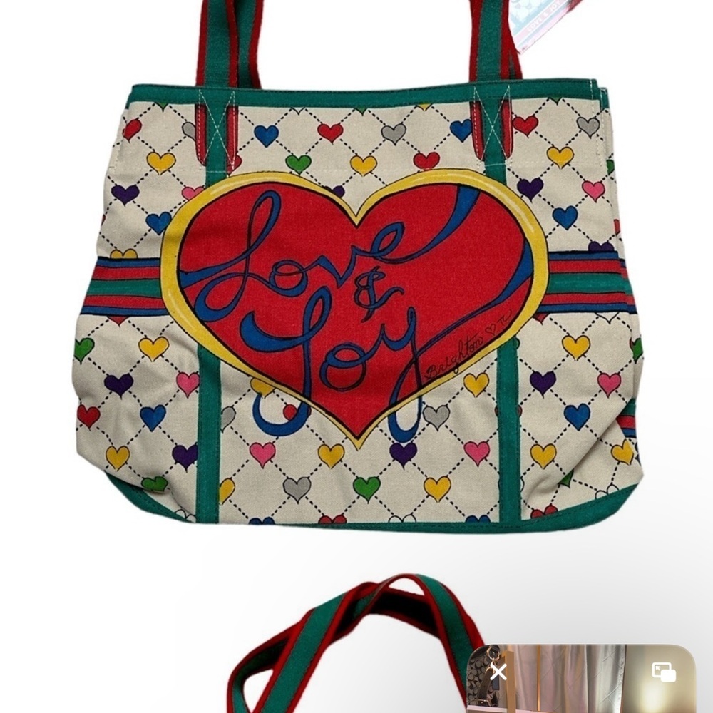 Brighton Love & Joy Canvas Tote Bag No tags!